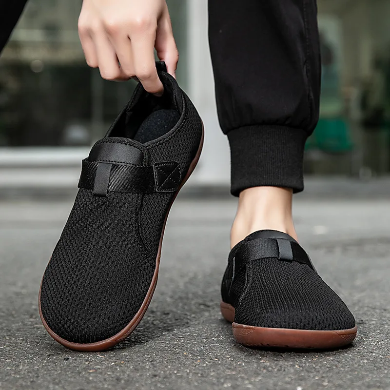 Men's wide-headed shoes wide lasts single widened and fattened wear-resistant rubber soles youth outer wear