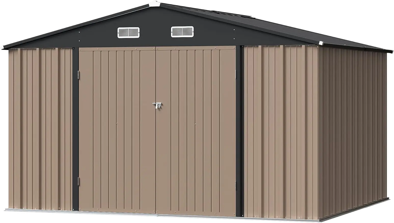 

Outdoor Storage Shed, 8 x 10 FT Metal Garden Outdoor Storage House with Single Lockable Door for Backyard Garden Patio Lawn