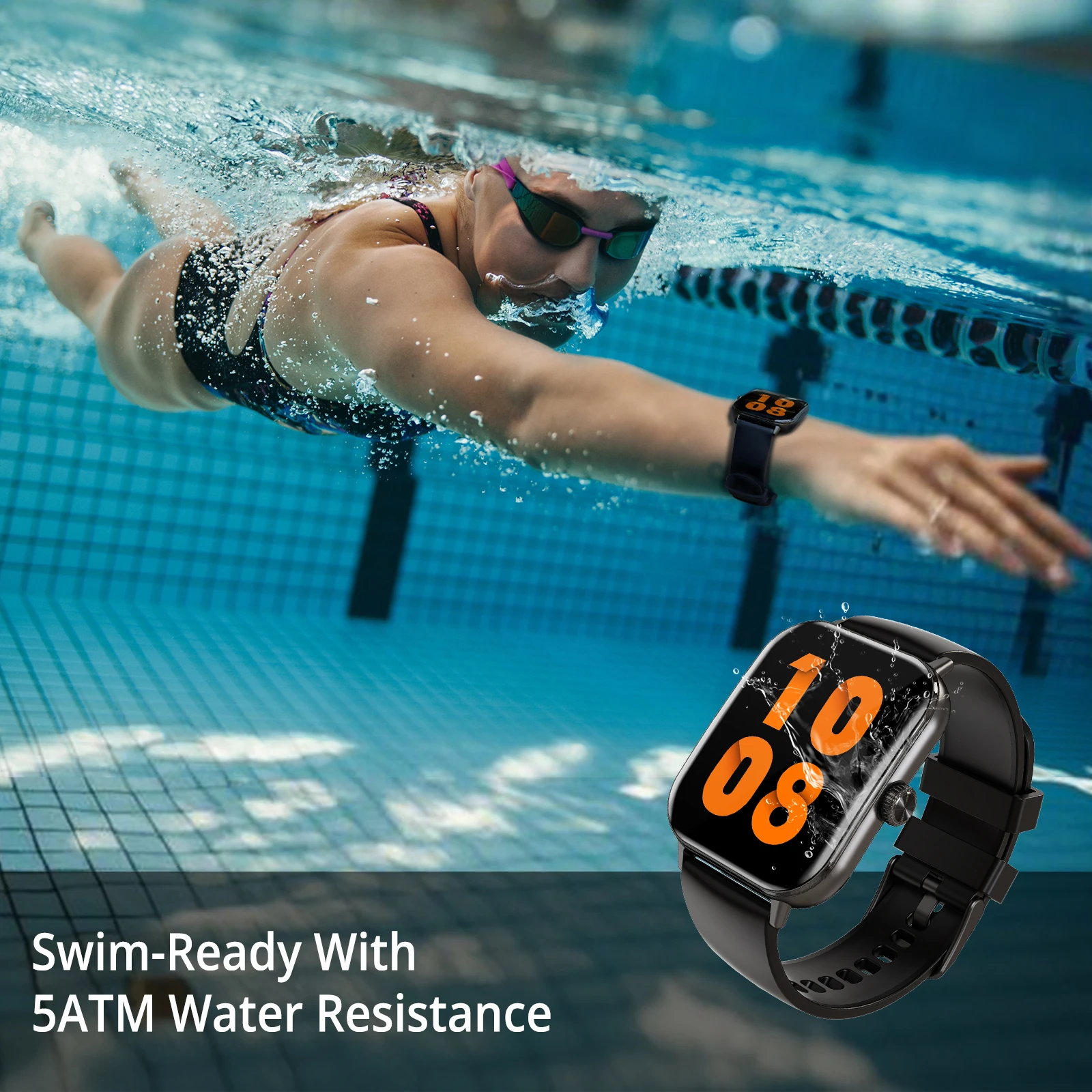 

Smart Watch Peps 1S: Fitness Tracker Heart Freq Monitor SpOCK Sleep AMOLED Screen 1,96 Touch 5ATM Integrated GPS