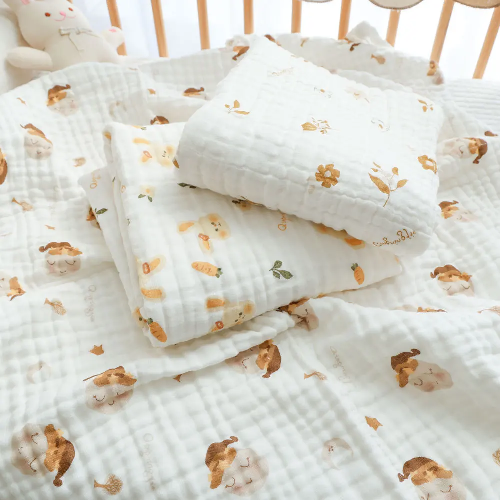 

Summer Baby Blanket For Newborn Muslin Swaddle Wrap Boys Girls Blankets Cotton Soft Baby Receiving Blanket Crib Quilt Bath Towel
