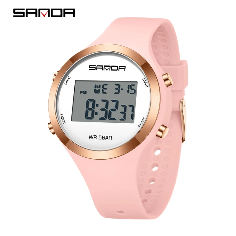 SANDA Meisjes Digitaal Horloge Vrouwen Sporthorloge Voor Vrouwen Wekker Horloge Dames Waterdichte Elektronische Horloges Kinderen Gift