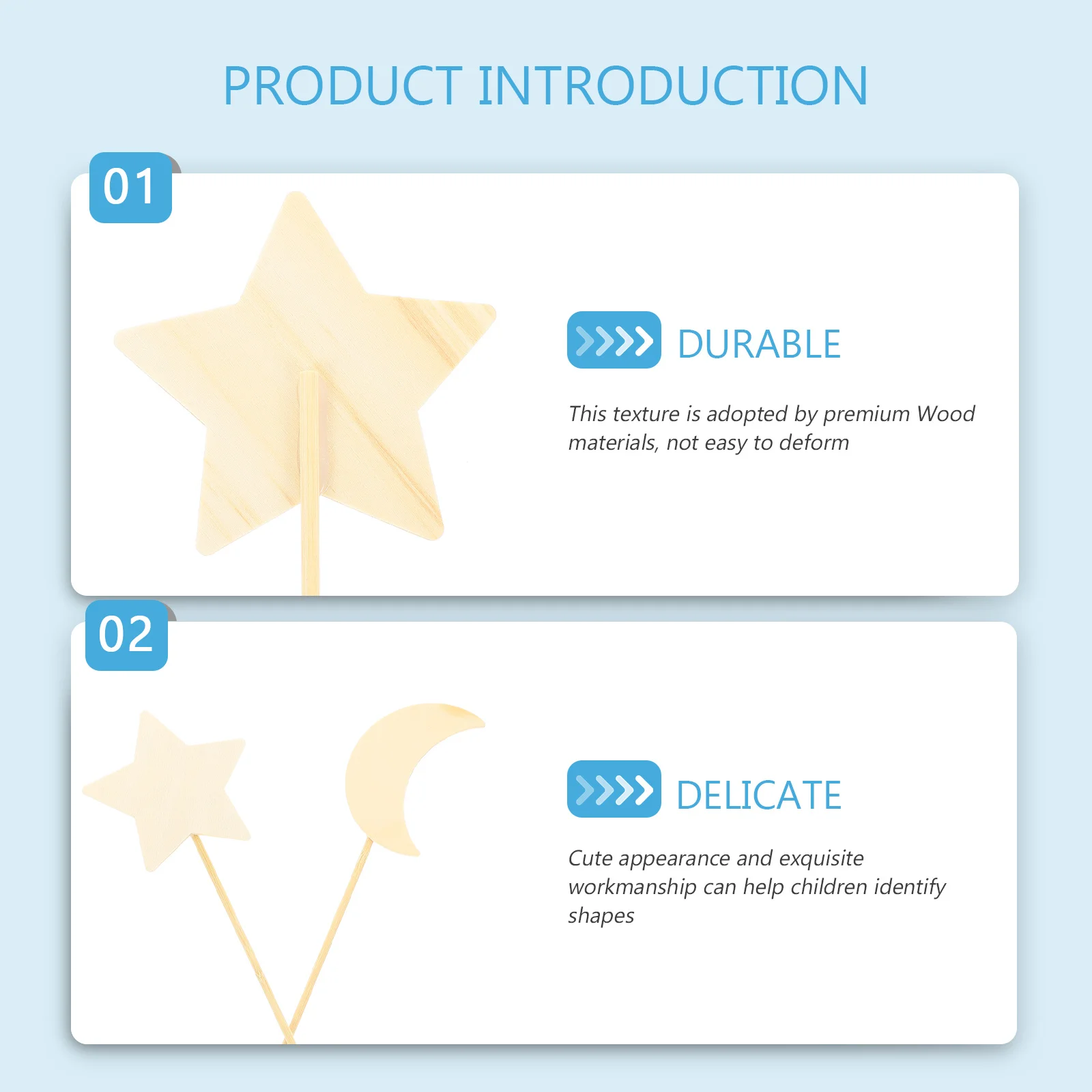 ไม้กายสิทธิ์นางฟ้า 12 ชิ้น ไม้กายสิทธิ์เปล่าสำหรับเด็ก พัฒนาการประสานมือและตา งานฝีมือยังไม่เสร็จ ของตกแต่งงานปาร์ตี้