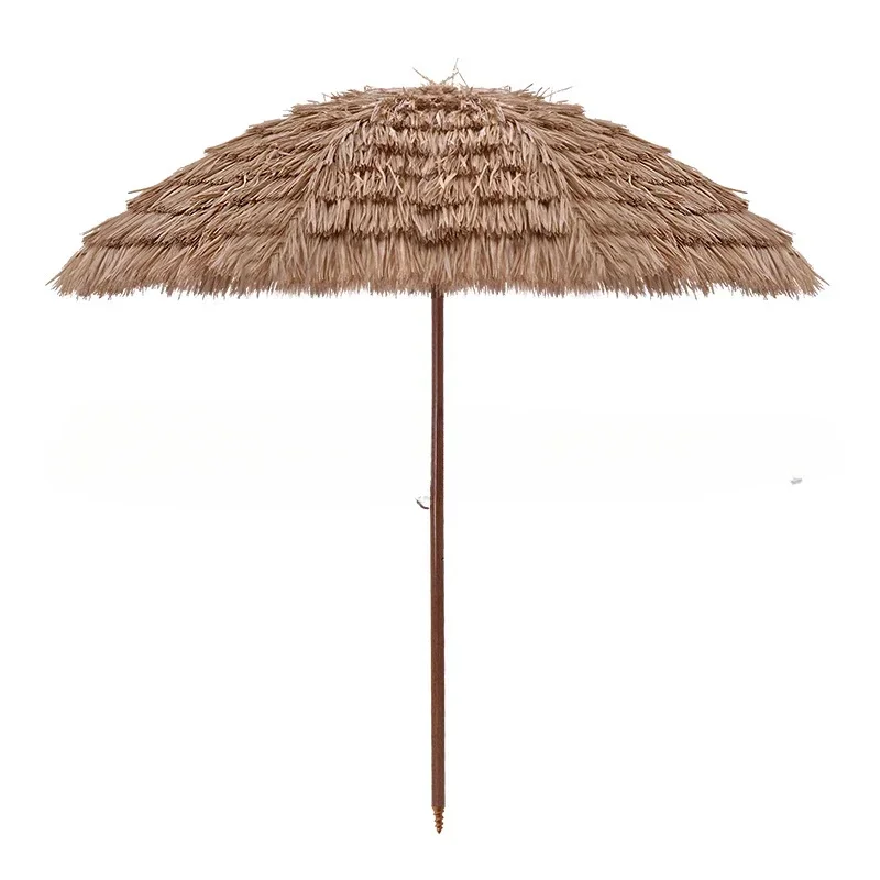 Outdoor beach umbrella wholesale camp sun  garden decorative  outdoor simulation straw