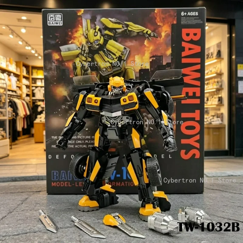 Juguete Transformable Robot Deformable TW1032B Black Stripe Bumblebee KO SS100 (Transformers: El Despertar de las Bestias) Figura de Acción de Regalo
