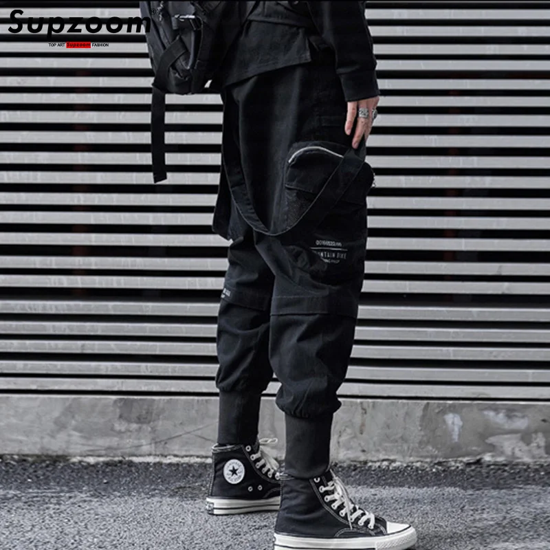 Supzoom 新着ホットトップファッションルーズコットンポケット販売ブランドオーバーオールマルチバッグハイストリートカジュアルカーゴパンツ