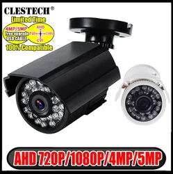 Mini 1080P/4MP/5MP CCTV kamera AHD cyfrowy analogowy nadzór bezpieczeństwa HD H265 dla domu wewnątrz/na zewnątrz wodoodporny IP66 ze wspornikiem