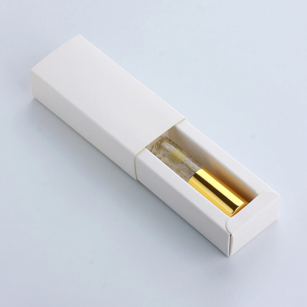 50Pcs 5ml 향수 병 포장 상자 골드 실버 블랙 유리 스프레이 병 투명 유리 병 휴대용 향수 Atomizer