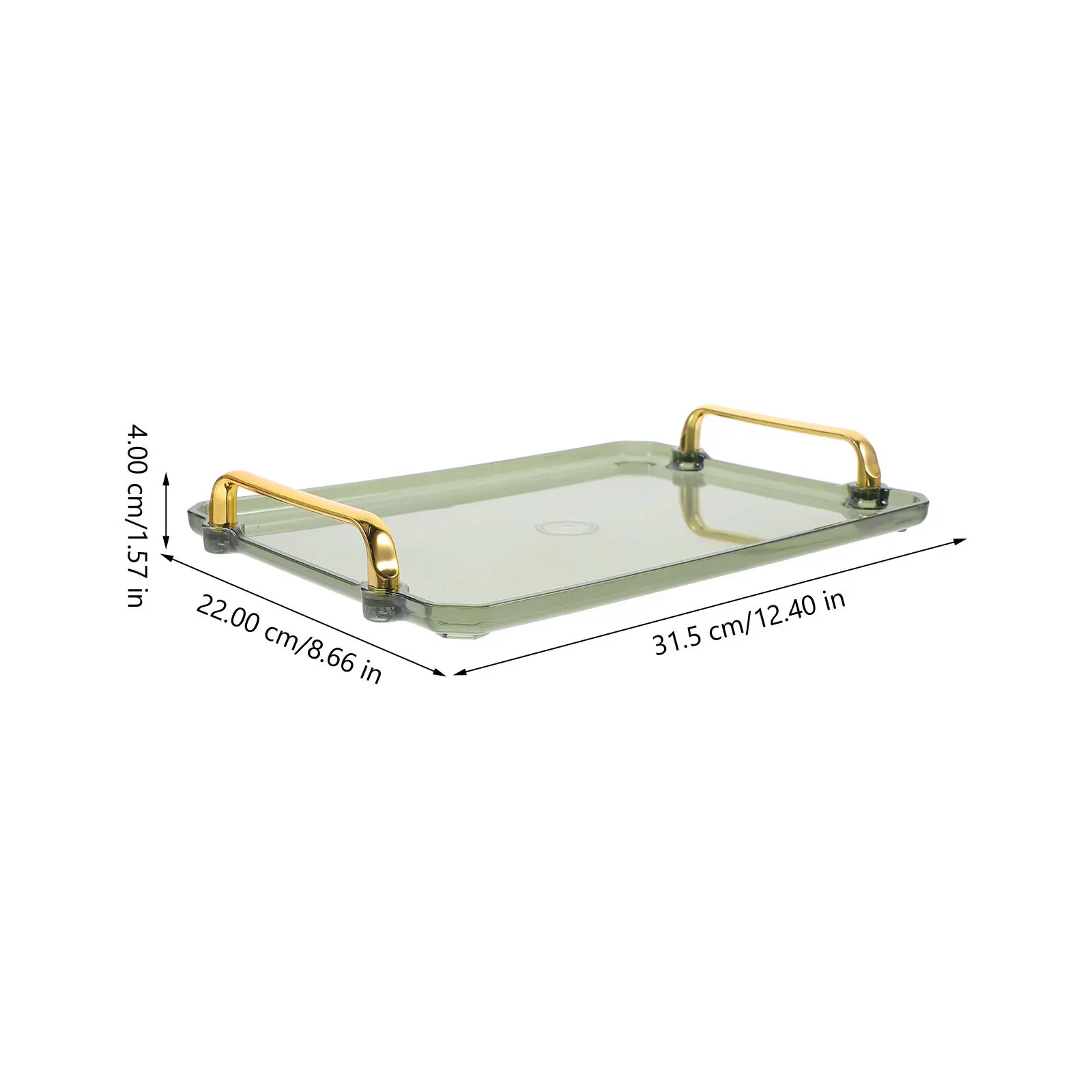 

Rectangular Tray With Double Handles Pp Serving Tray For Tea Coffee Snacks Cup Jewelry Storage Decorative