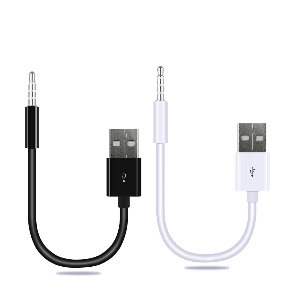 

USB Charging Data Cable for Apple IPod Shuffle USB2.0 To 3.5mm Jack Transfer Audio Adapter for MP3 MP4 Player Charger Cord Wire