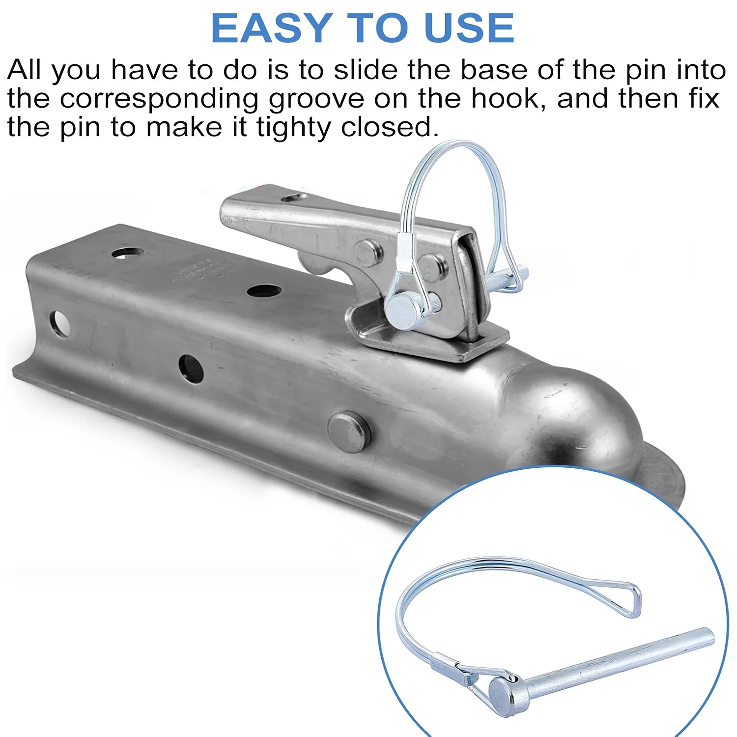 Farm trailer lawn garden with 6 1/4 inch heavy-duty stainless steel spring locking pins