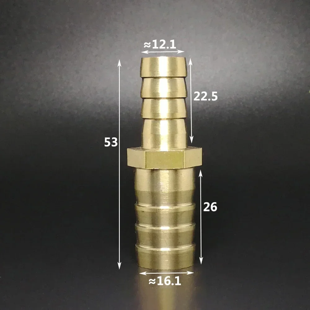 2.5 3 4 6 8 10 12 14 16 19 25 32 mm Hose Barb Hosetail Straight Reducing Reducer Adapter Transfer Brass Pipe Fitting Water Gas