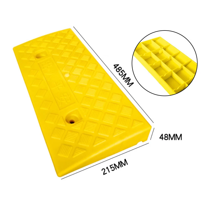 

2 Inch Height Yellow Plastic Car Curb Ramp Truck Dolly Motorcycle Bike and Wheelchair - Lane Parking Curb