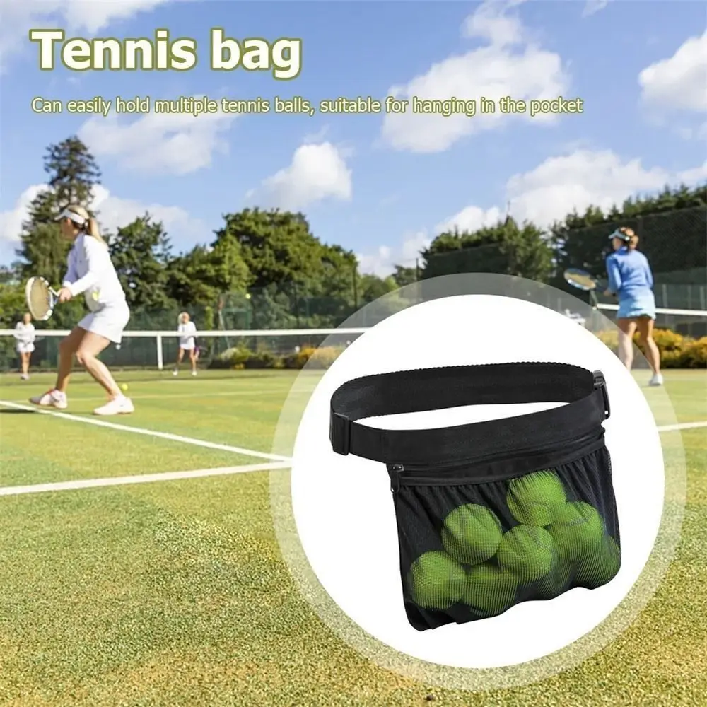 Storage Bag Tennis Ball Carry Bag Adjustable Belt Tennis Supplies Pickleball Bag Multifunction Outdoor Sport Tennis Ball Holder