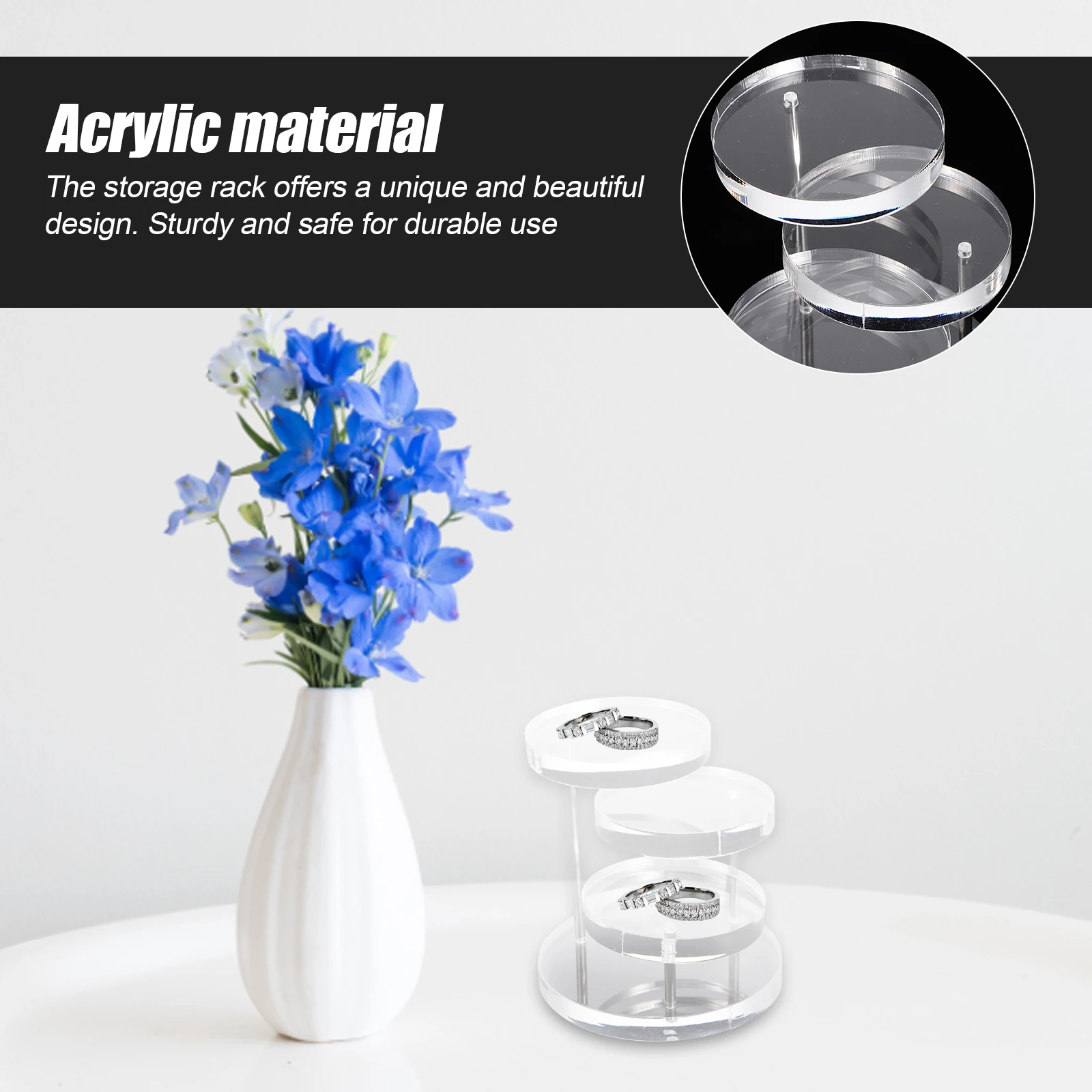 

Акриловый орнамент, многослойная подставка для ювелирных изделий, органайзер для безделушек, прозрачная подставка для безделушек, держатель для розничного магазина, часы