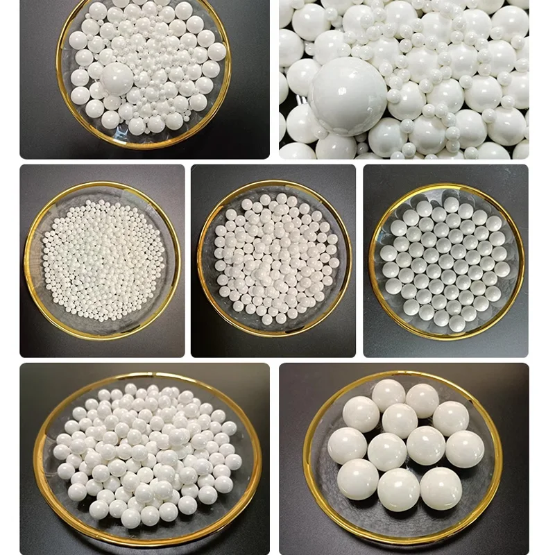 Purity 95% 1kg Φ0.2~50mm Zirconium Oxide Beads Jewelry Mirror Polishing Bead for Roller Polishing Machine