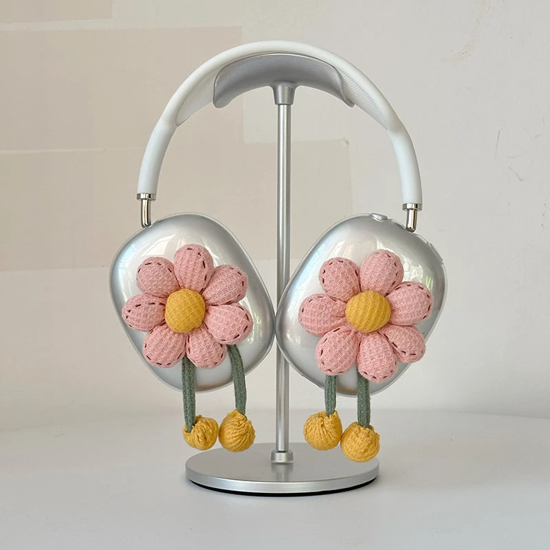 Original Pink Flowers Y2K Airpods Max Headphone Case Cover Soft Shell Custom Cute Airpods Case Headphones Accessories Decoration