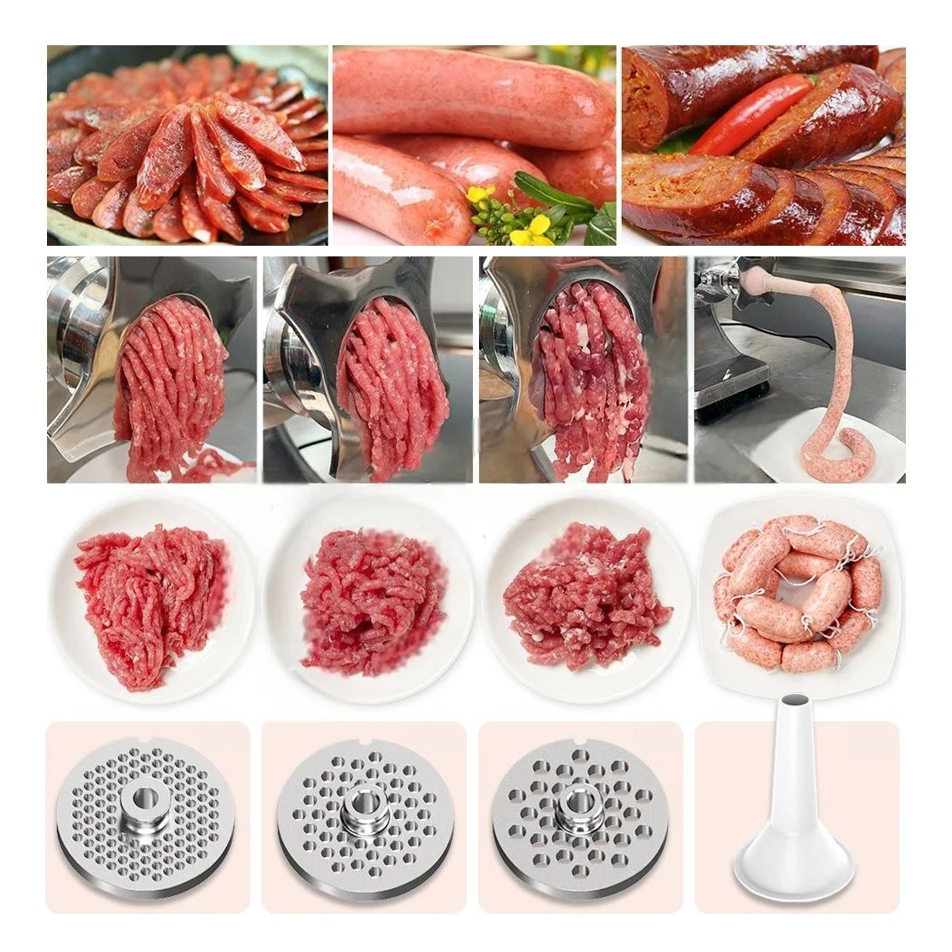 Kommerzieller Fleischwolf, 900 W, 220 V, Us-Rindfleisch, Schweinefleisch, Huhn, weicher Knochenwolf, elektrisch