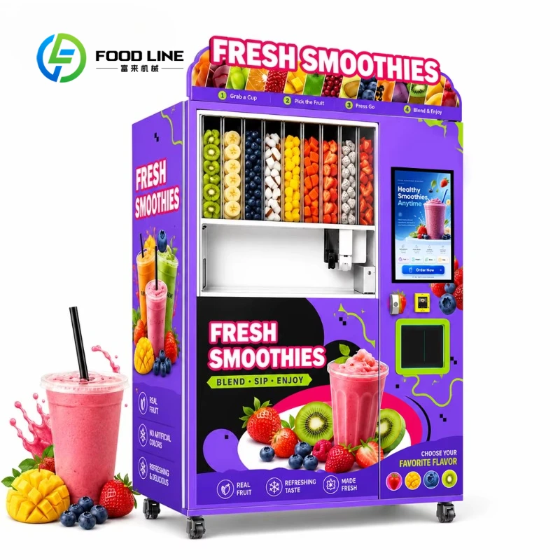 Customized Multi-Functional DIY Self Service Smoothie Vending Machine Full Automatic Fresh Juice Blending Smoothie Machine