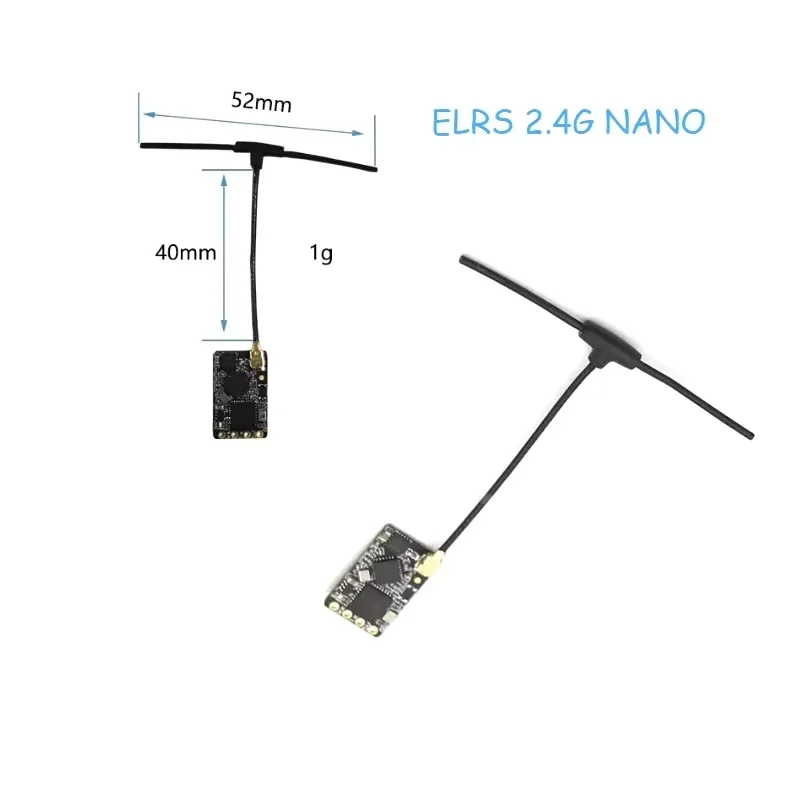 ELRS 2.4GHz NANO ExpressLRS Long Range ELRS Receiver BETAFPV NANO 2400 RX For RC FPV Long Range Racing Drone Quadcopter Airplane