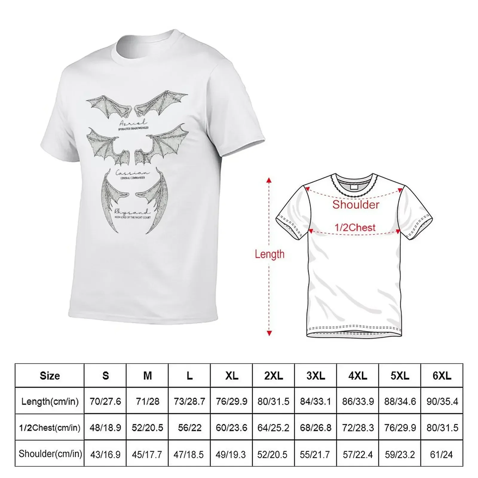 Batboys - Rhysand, Cassian, Azriel Wingspan Design T-Shirt customizeds custom t shirt man clothes t shirts for men graphic