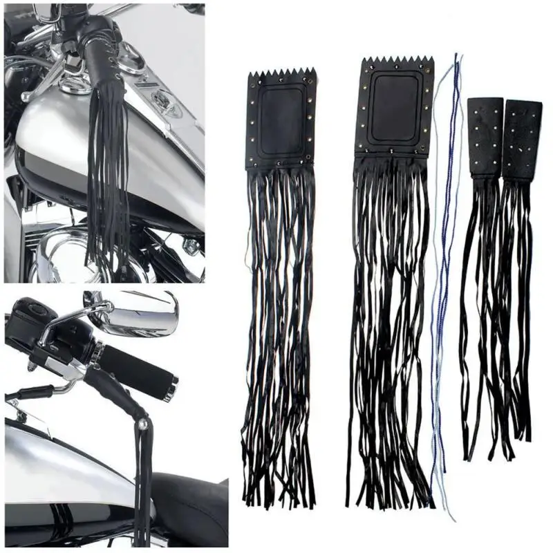 1 Set of Motorcycle Handle Tassel Decoration, Retro Bicycle Decoration, Throttle Brake Clutch Grip Cover, universal Handlebar De