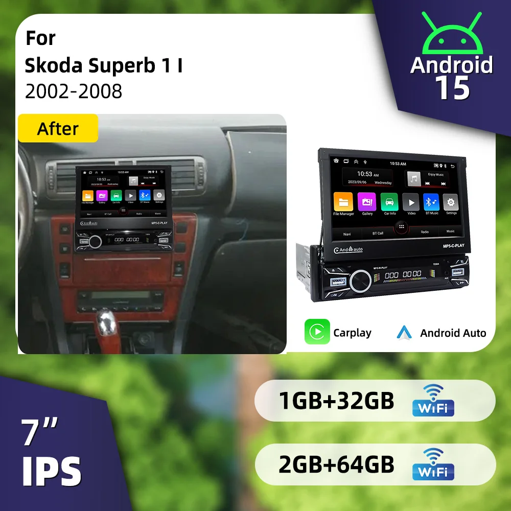 1Din Telescopic Car Stereo 7