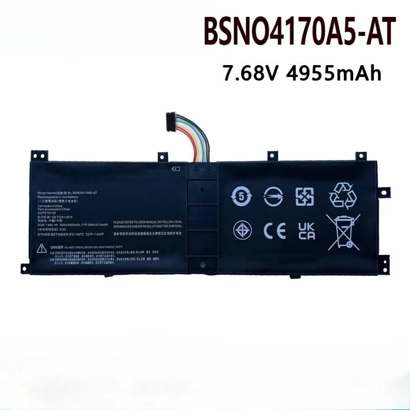 BSNO4170A5-AT 4955mAh Laptop Battery for Lenovo Miix 510-12ISK 520-12IKB BSNO4170A5-LH 525-12IKB LH5B10L67278 7.68V