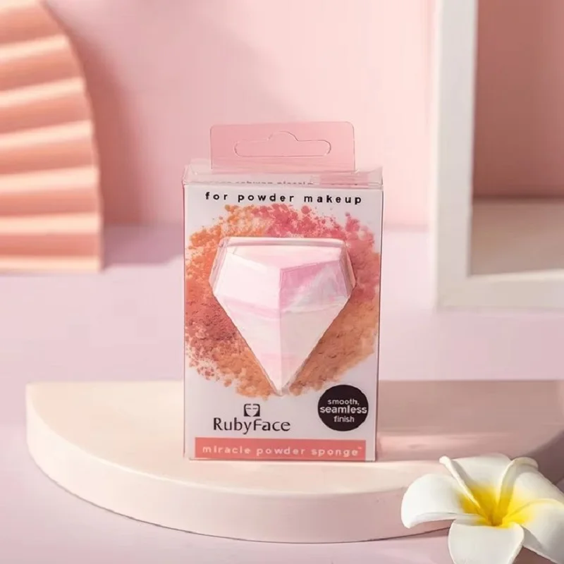 مزيج 2 لون الماس ماكياج الإسفنج مجموعة التدرج كبير ماكياج الإسفنج دون اللاتكس ماكياج الوجه مسحوق نفخة إسفنجة تجميل