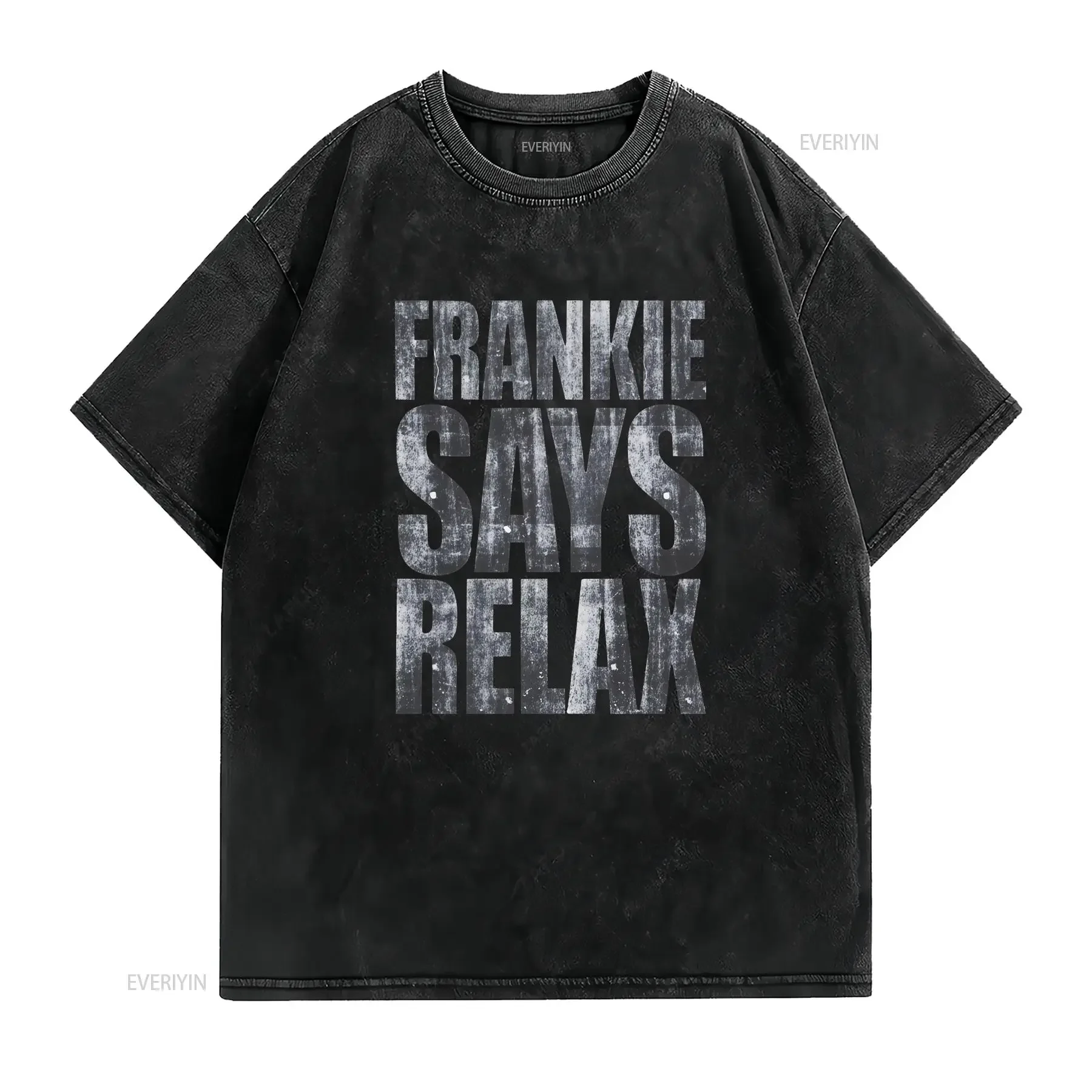 Frankie says relax T Shirt Ross Geller Rachel Green Friends and vintage Washed homme Breathable Slightly Top For Everyday Wear