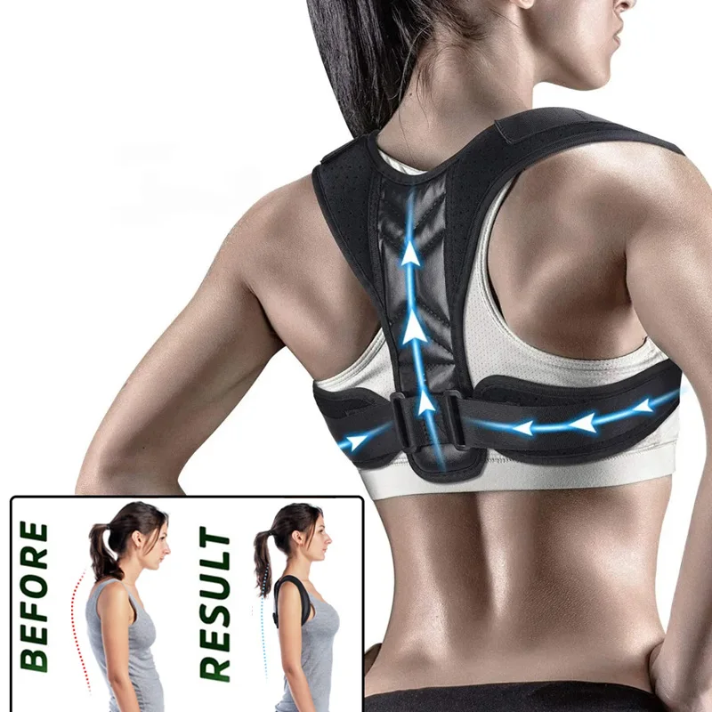 Adjustable Back Shoulder Posture Corrector Belt Clavicle Spine Support Reshape Your Body Home Office Sport Upper Back Neck Brace