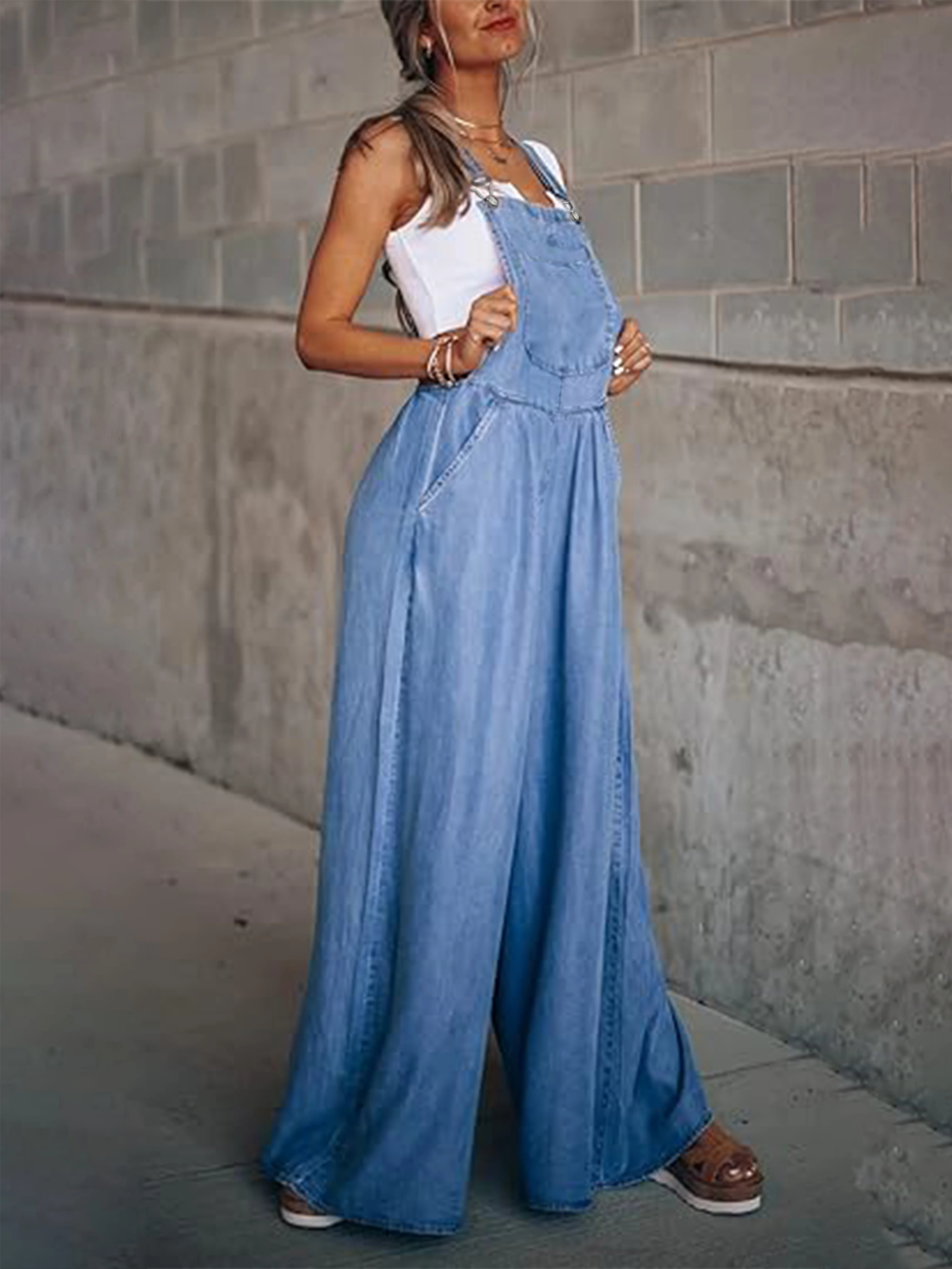 

Women's Plus size Denim Culottes High waisted Wide leg Belt friendly Fashion Trendy Comfort wear Summer casual Staple