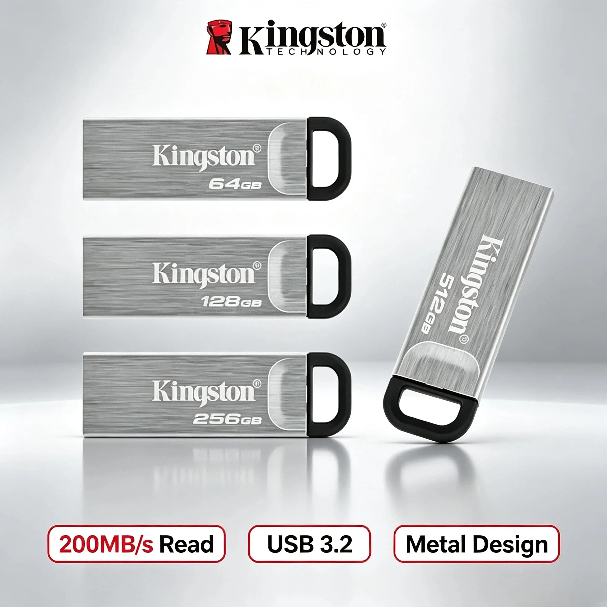 キングストン DataTraveler Kyson 128GB 256GB 512GB 64GB USB 3.2 Gen 1 200MB/s フラッシュドライブ PC/ラップトップ/コンピューター用