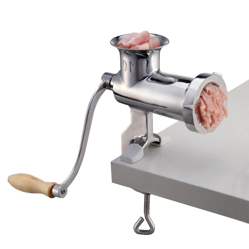 Number 10 Home Manual 304 Stainless Steel Meat Grinder Hand Crushed Meat Chopped Vegetables Filling Stuffing Fragrant Sausage
