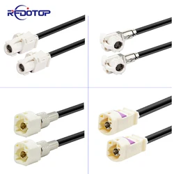 4Pin White FAKRA HSD Code B Male Plug to Female Jack USB LVDS Shielded Dacar 535 4-Core Cable for Benz BMW Audi Tesla VW