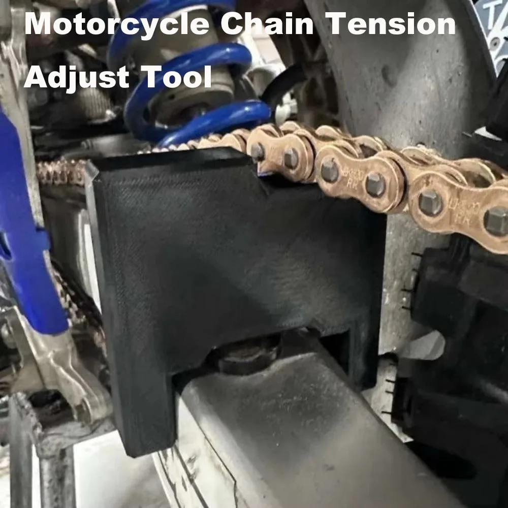 Motorcycle Chain Tension Adjust Tool Plastic Dirt Bike Chain Checker Motocross Maintenance Supply Black Plastic