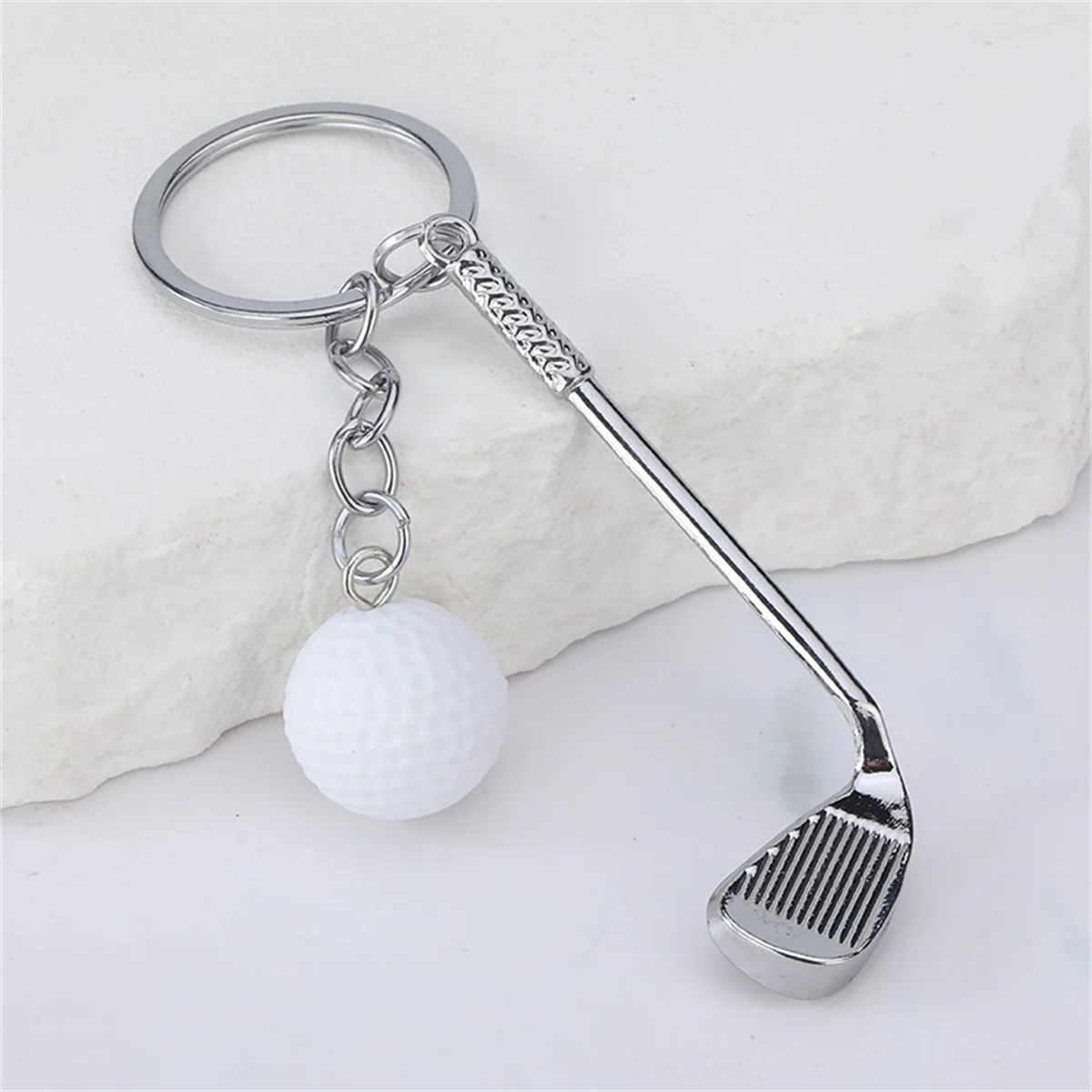 Simulations-Golf-Schlüsselanhänger-Tasche, personalisierter Anhänger, Mini-Sportausrüstung, Ballzubehör, Freundschafts-, Paar-, Party- und Urlaubsgeschenk – Detail 6