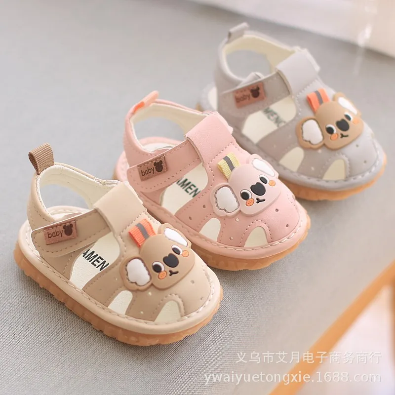 

Children's Summer Closed-Toe Sandals 0-2 Years Toddler Girls Whistle Shoes Soft-Soled Baby Walking Shoes Kids Boys Sports Shoes