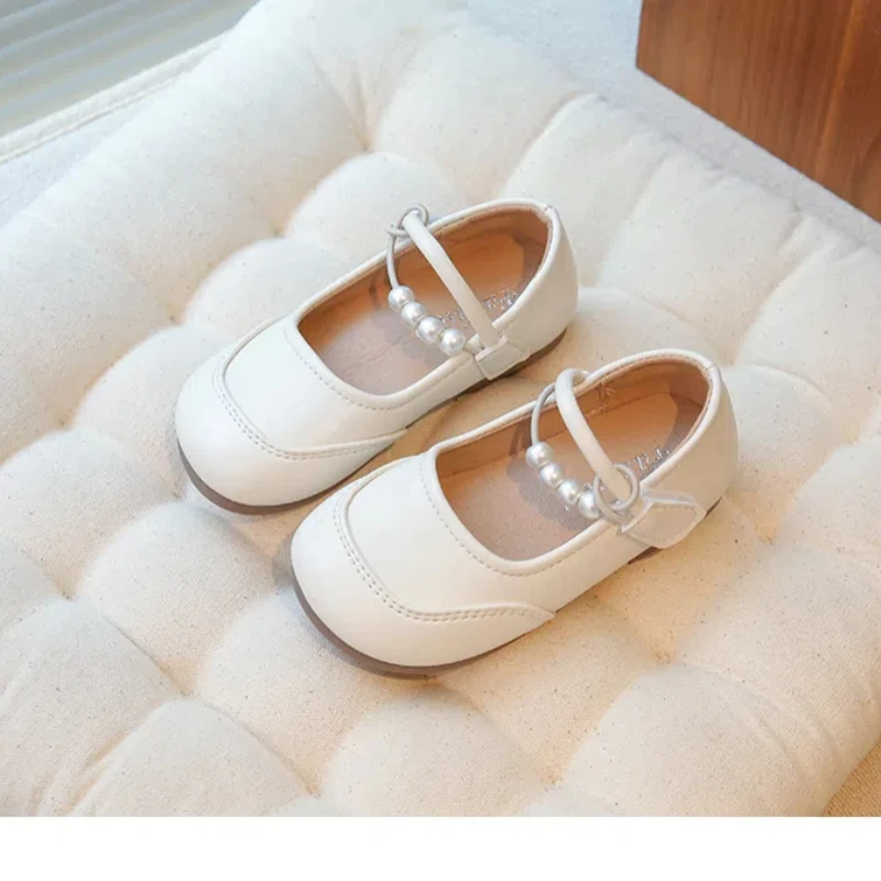 Girl's Little Leather Shoes Children's Spring/Summer Princess Soft Soled Shoes,Baby Silver Single Shoes