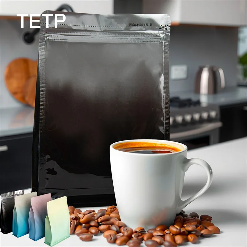 TETP 50Pcs Gradient Color Aluminum Foil Pouches for Tea Dried Fruit Coffee Candy Cat Dog Food Packaging Bags Moisture-proof