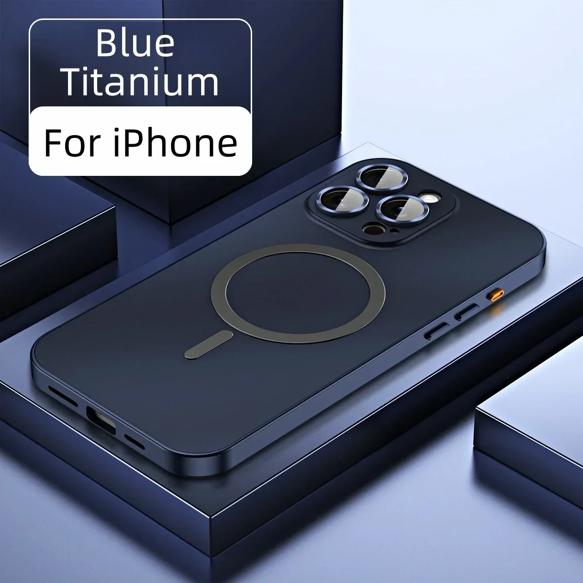 NONE Magnetische Hülle mit Aluminium-Metallrahmen für iPhone 17, Air 16, 15, 14, 13, 12, Pro Max Plus, Magsafe Wireless Charge PC-Rückwand, harte Abdeckung 7