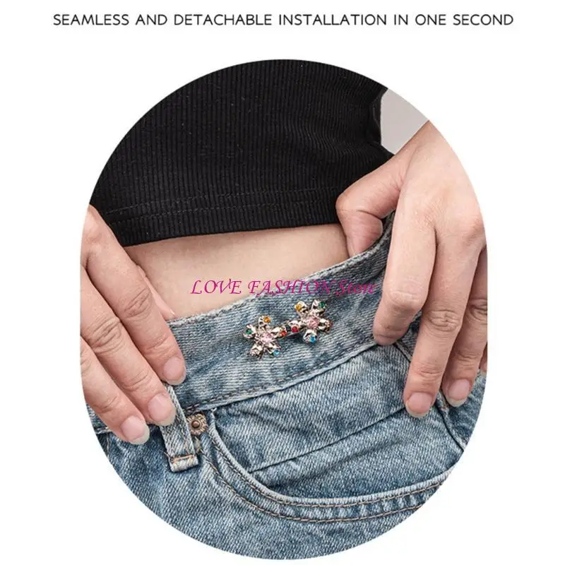 เอวเข็มเข็มกลัดเข็มขัดหัวเข็มขัดกางเกงรัดรูปกางเกงขายาวกางเกงขายาวปรับเครื่องมือ Y166