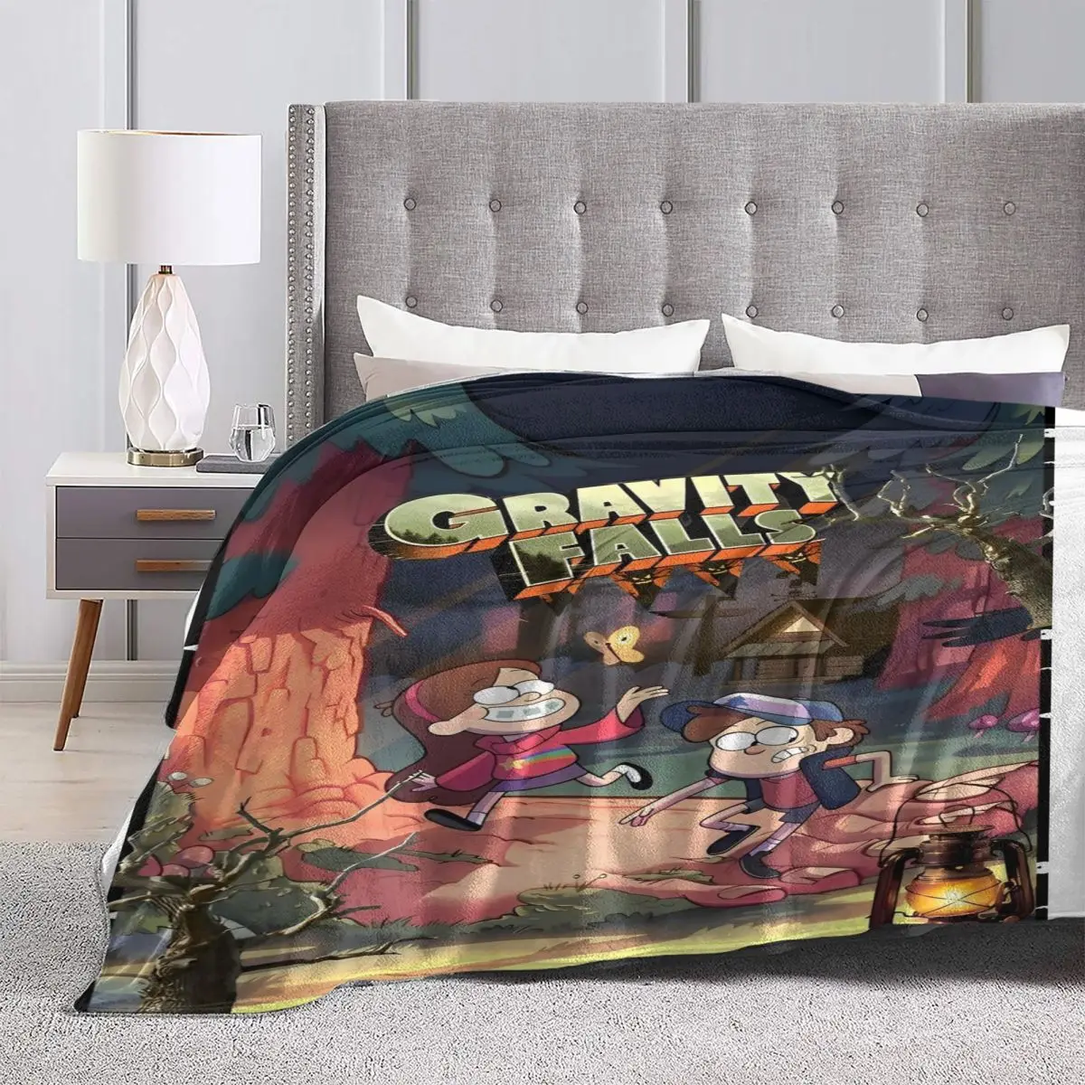 Gravity Falls Super Warm Blanket Travel Office Plush Throw Blanket Fluffy Couch Chair Flannel Bedspread Sofa Bed Cover