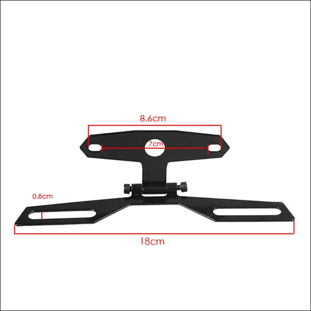 Motorcycle License Plate Bracket Taillight Mount Support Folding Number Plate Frame Holder Mount Universal Motorbike Accessories