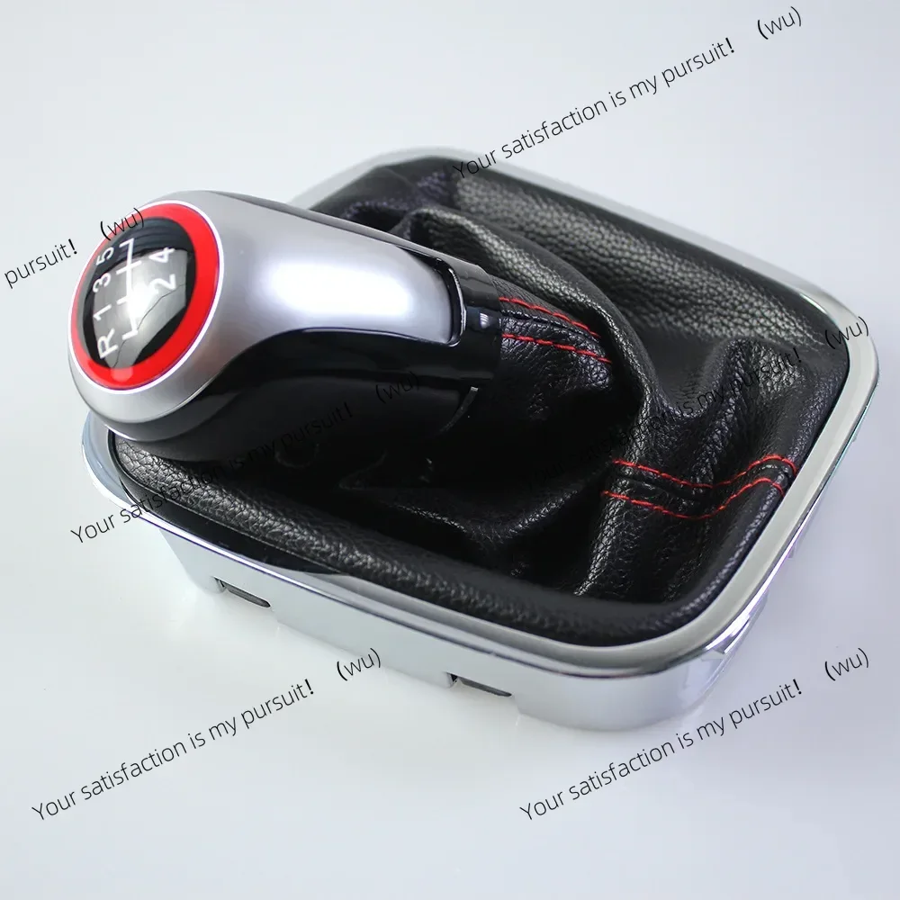 ZOCI-New Style Gear Shift Knob for VW Polo 6r 6c Hatchback Sedan 2011-2019 MT 5/6 Speed Level Change Knob with Gaiter Boot Cover