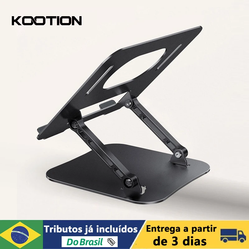 KOOTION ST01 Suporte dobrável para laptop Mesa para notebook Suporte de liga de alumínio Suporte portátil para tablet com dissipação de calor KOOTION ST01 Suporte dobrável para laptop Mesa para notebook Suporte de liga de alumínio Suporte portátil para tablet com dissipação de calor