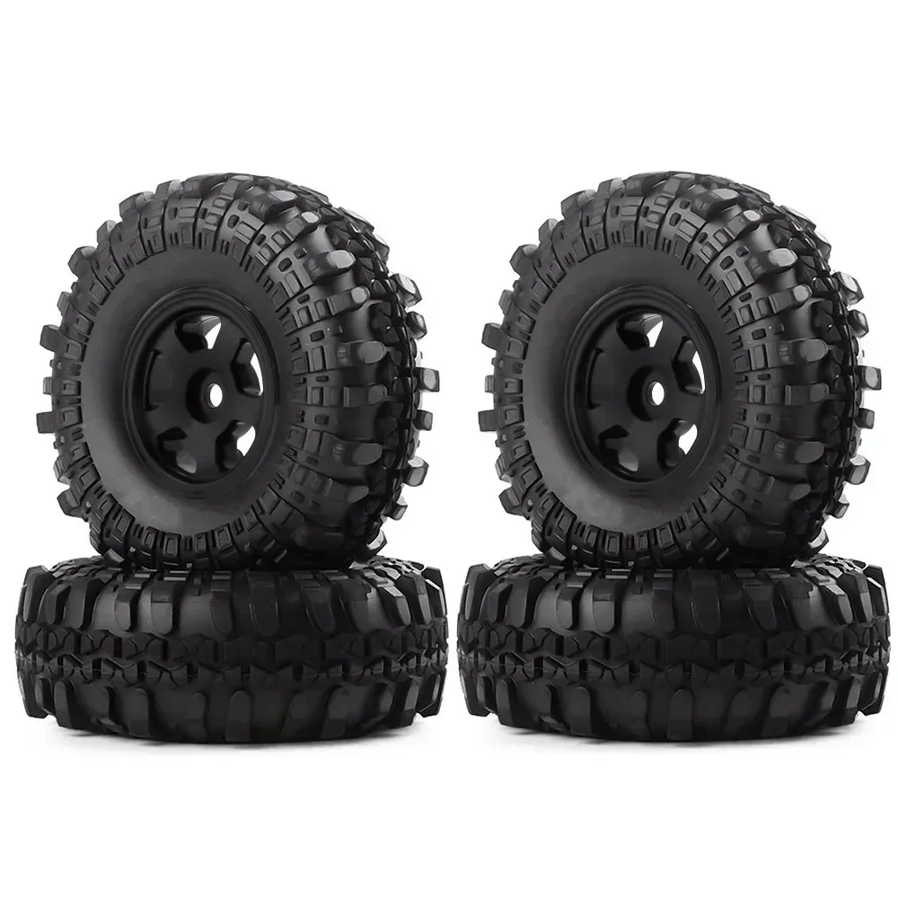 4 SZT. 1.0 cala 49*18mm Felgi Beadlock Micro Crawler z Oponami Zestaw do Samochodów RC Crawler 1/24 Axial SCX24 90081 AXI00001