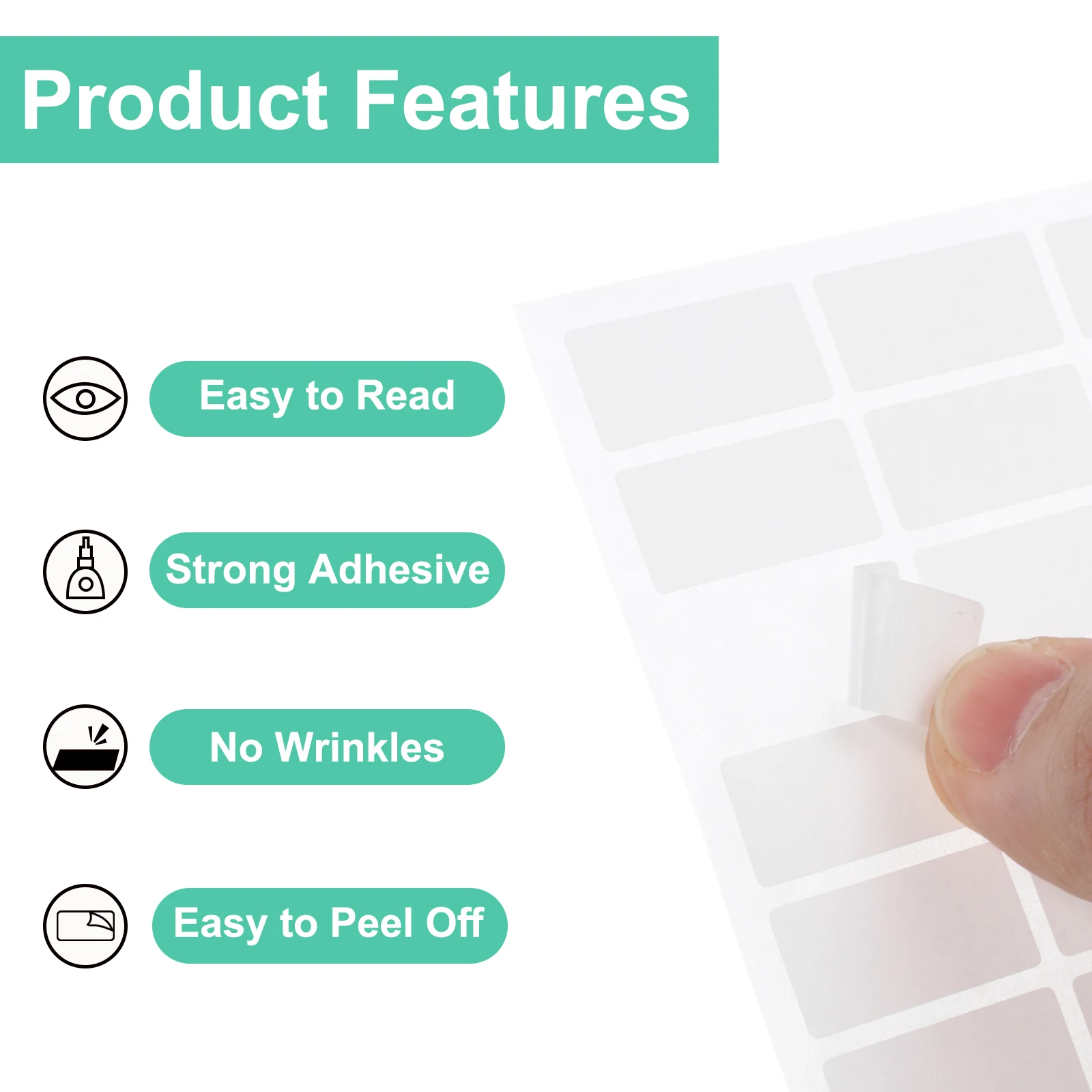 250 ورقة ملصقات ملصقات باركود قابلة للطباعة بالليزر ونفث الحبر ملصقات ورقية حرارية بيضاء ذاتية اللصق ملصقات بريد العناوين