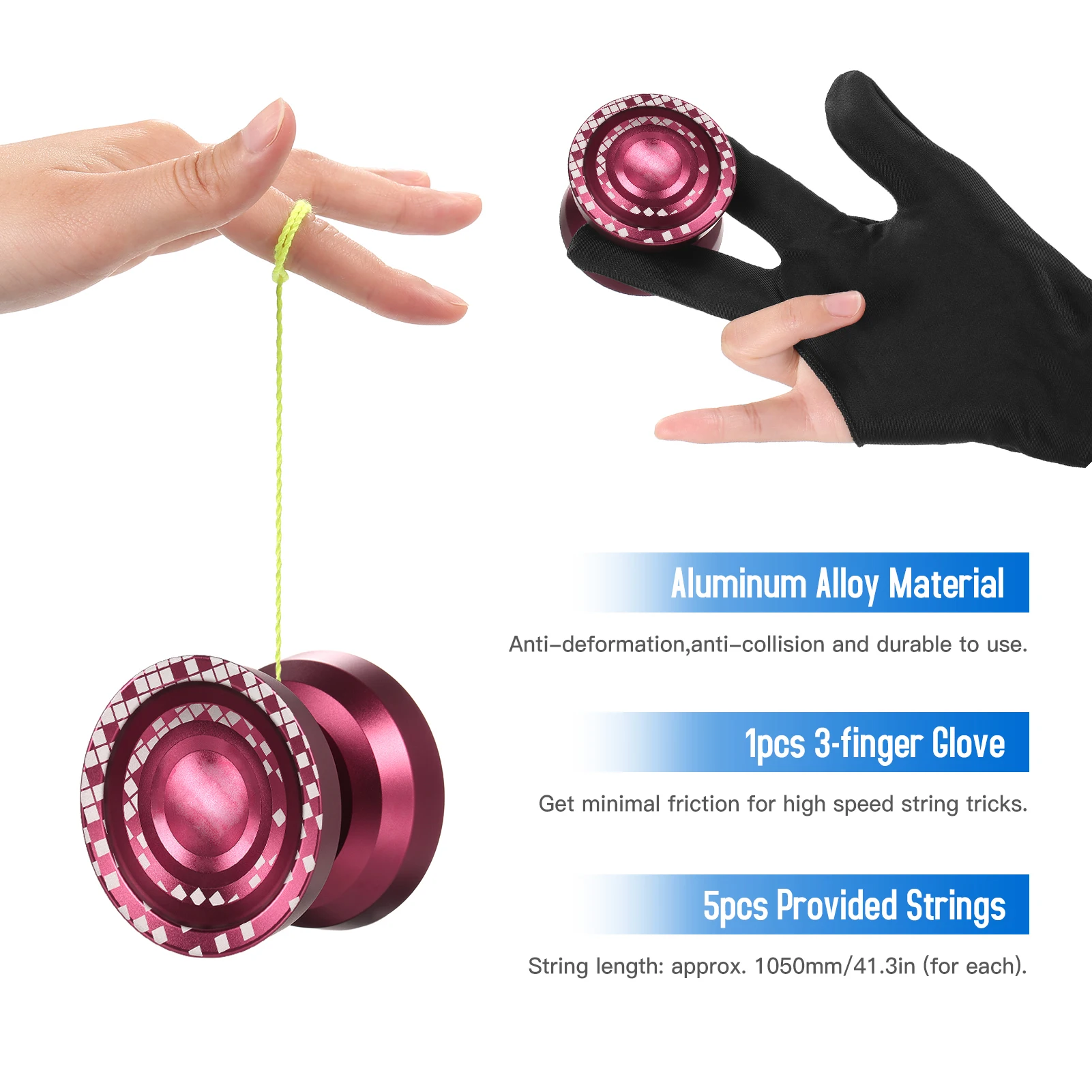 Yoyoball professionnel en alliage d'aluminium réactif avec roulement insensible débutants Yo Yo Ball Yo Yo Yo
