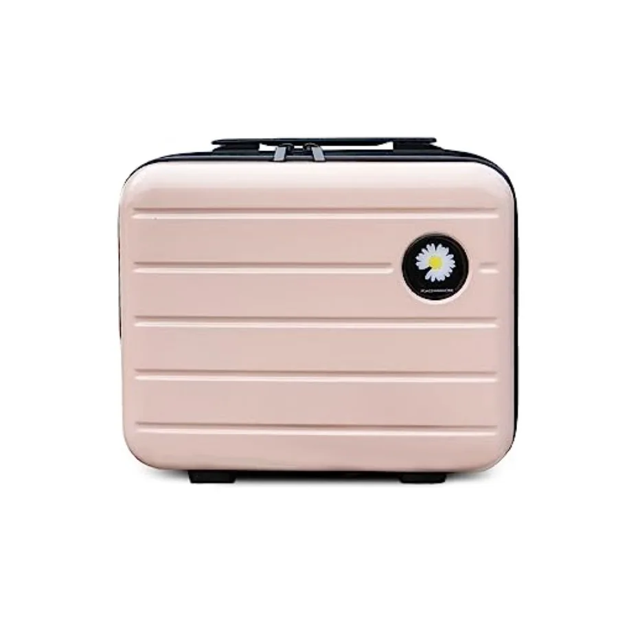 

16-Inch Large Capacity Hard Shell Cosmetic Case, Professional Makeup Travel Suitcase with Zipper and Handle, Water-Resistant Co