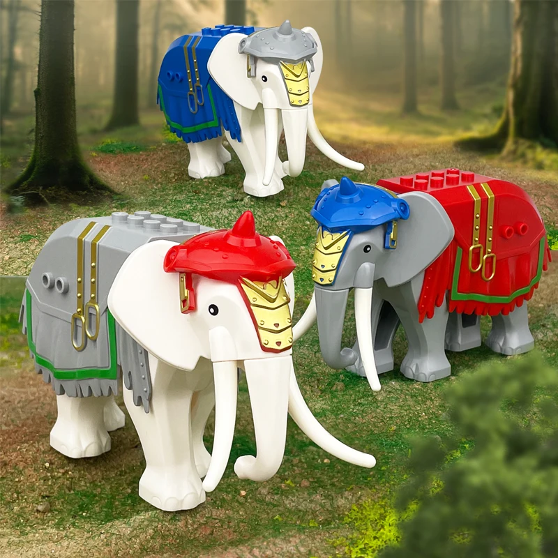 MOC Zwierzęta Miejskie Klocki Konstrukcyjne Model Farma Ranch Scena Akcesoria Koza Wilk Świnia Sowa Flaming Papuga Ptak Zoo Zabawka dla Dzieci Klocki T04